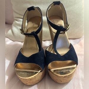 Jimmy Choo Wedge Cork Sandal size 35